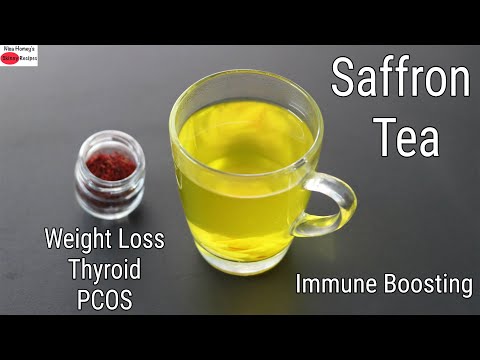Saffron Tea - Weight Loss Tea/PCOS/Thyroid - Immune Boosting Kashmiri Kahwa Recipe | Skinny Recipes