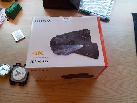 Unboxing a Sony Handycam FDR-AXP55 camcorder from China