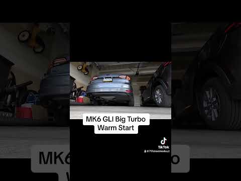 MK6 GLI Big Turbo Warm Start Exhaust Sound #shorts