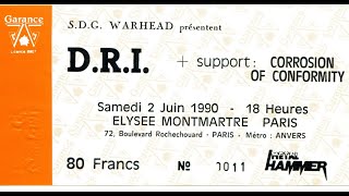 D.R.I. (Dirty Rotten Imbeciles) :: Live @ Elysee Montmartre, Paris, France 6/2/90