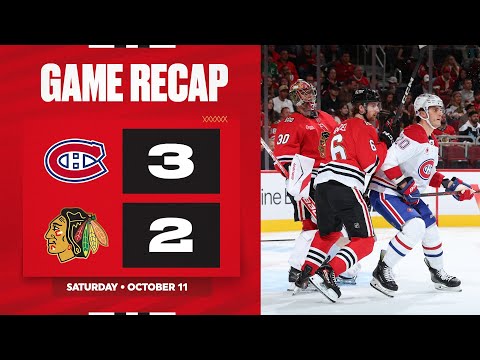 Blackhawks vs. Canadiens Game Highlights | 10.11.25