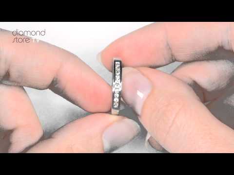 FT33 47 - Rae 0.25ct Diamond Half Eternity Ring In 18K White Gold