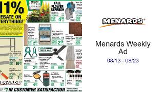 Menards Weekly Ad 08/13 - 08/23