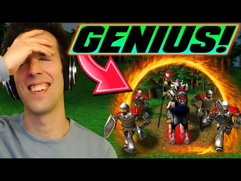 This Human player has a genius strategy - WOW! - WC3 - Grubby