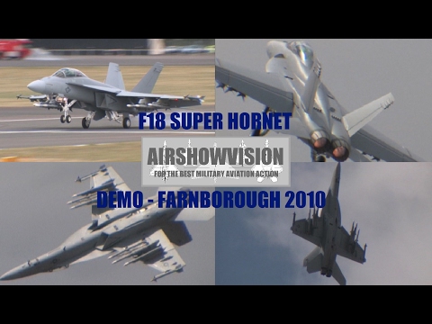 BOEING F18F US NAVY SUPER HORNET DEMONSTRATION - FARNBOROUGH AIRSHOW (airshowvision)