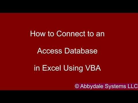 Connecting and Reading an Access Database Into Excel Using VBA