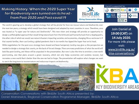 Conservation Conversations: Daniel Marnewick - Global Conservation Post-2020 (14 July 2020)