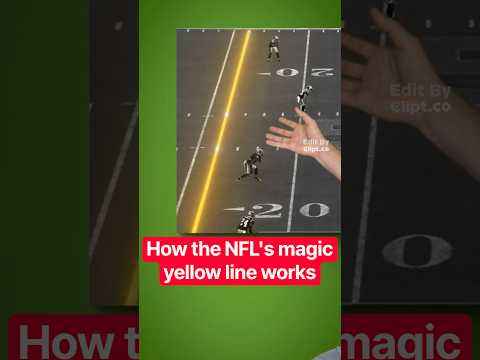 How the NFL's magic yellow line works..