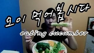 KOREAN ASMR | 生 오이 잇팅 사운드 |  Eating CUCUMBER sounds. FOR HINA