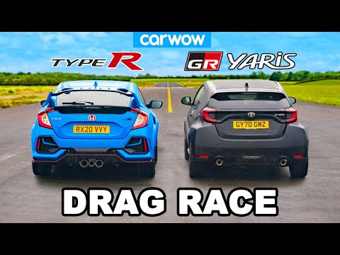Toyota GR Yaris v Honda Civic Type R - DRAG RACE