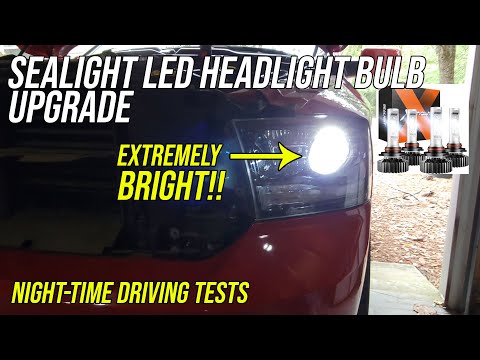 LED Headlight bulb replacement - 2017 RAM Sport - #Sealight 9005 bulbs