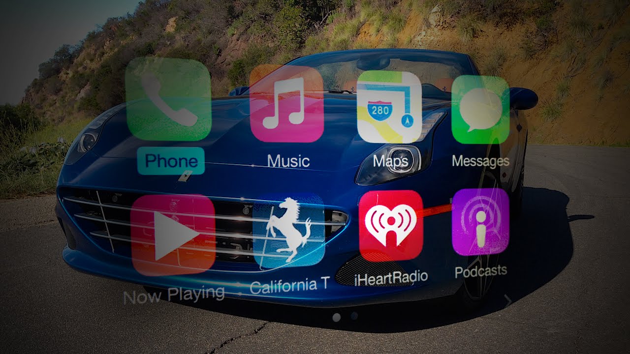 Living with Apple CarPlay & the 2015 Ferrari California T TECHNICAL REVIEW - YouTube