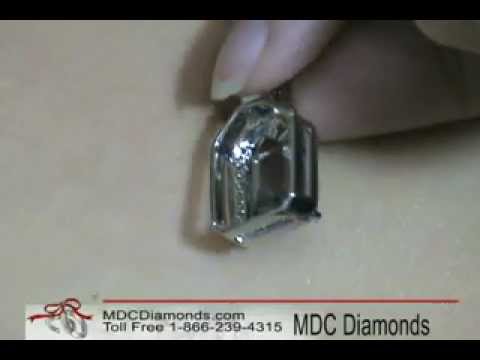 Emerald Cut Mystic Topaz and Diamonds Pendant