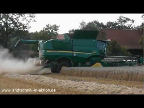 John Deere S680i mit Raupenlaufwerk im Ernteeinsatz
