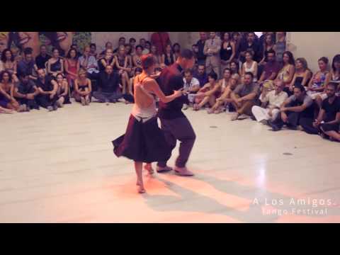  Ines Gomes  and  Rui Barroso  are  dancing  to  "  Patetico  "  by  Osvaldo Pugliese  at  A los amigos tango festival  in  2015