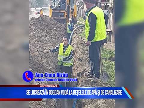 Se lucrează la rețelele de apă și canalizare în Bogdan Vodă
