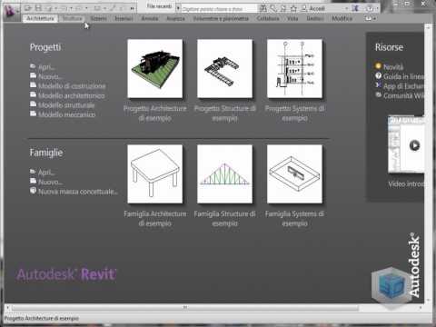 Video corso Autodesk Revit 2013/2014 - Novità della versione 2013 (parte 1)