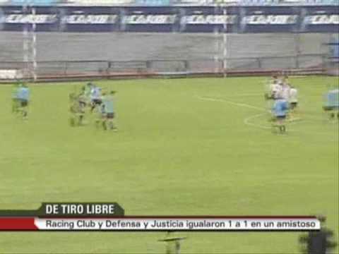 Amistoso de Invierno 2008 - Racing vs Defensa y Justicia - Gol de Sosa (1 - 0)