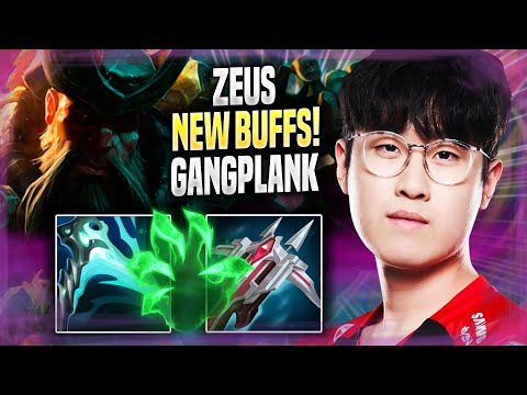 ZEUS TRIES GANGPLANK WITH NEW BUFFS! - T1 Zeus Plays Gangplank TOP vs Sion! | Season 2022