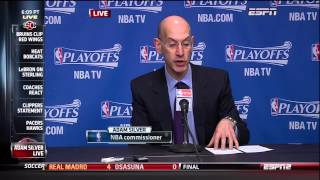 Adam Silver Press Conference on Donald Sterling Race Tape