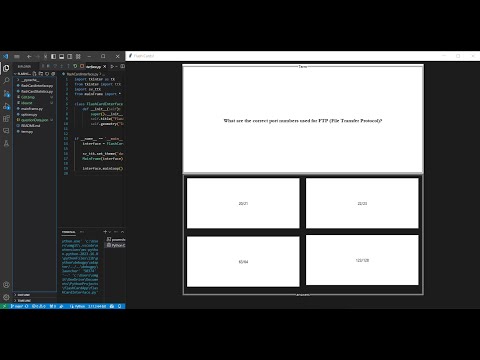 Python Project Basic Flash Card App Using Tkinter