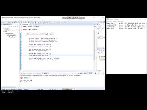 Java 101 Accept User Inputs In Eclipse