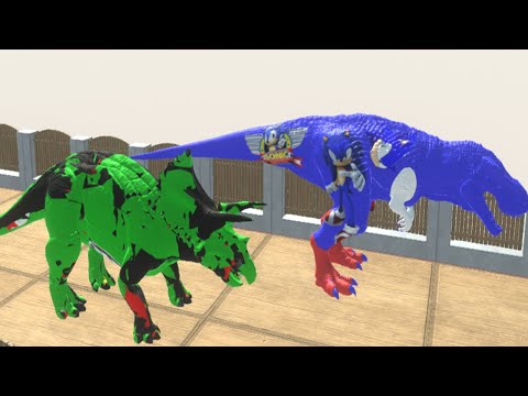 The Garden  DEATH RUN T REX SONIC  Animal revolt battle simulator #arbs