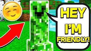 FINDING THE ONLY FRIENDLY CREEPER IN MINECRAFT!