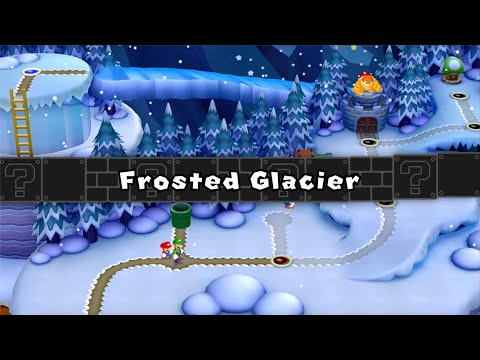 New Super Mario Bros. U Deluxe - Frosted Glacier - All Star Coins and Secret Exits