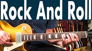 How To Play Rock And Roll By Led Zeppelin On Guitar With TABs | Guitar Lesson + Tutorial
