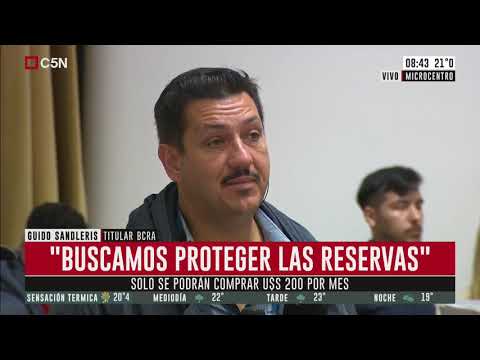 Conferencia de prensa del presidente del Banco Central, Guido Sandleris