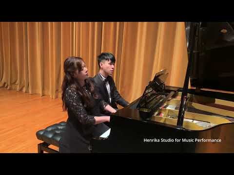 Duet Fantasy on Jingle Bells arr. by Robert D. Vandall  Henrika (Primo), Brendan (Secondo) 2018