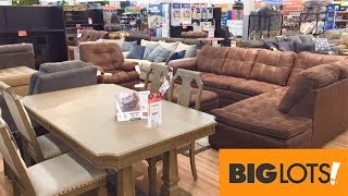 BIG LOTS FURNITURE SOFAS COUCHES ARMCHAIRS CHAIRS TABLES SHOP WITH ME SHOPPING STORE WALK THROUGH