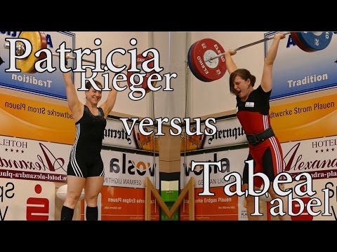 Tabea Tabel gegen Patricia Rieger Kampf um Deutsche Meisterschaft Gewichtheben Frauen bis 75kg