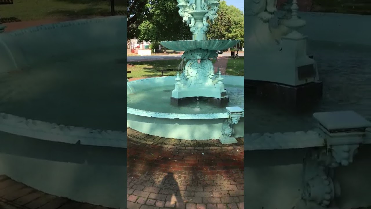 (ASMR) Town Square Park Fountain in Chestertown, MD  #fountain #botanicalgarden #travel #fountaine