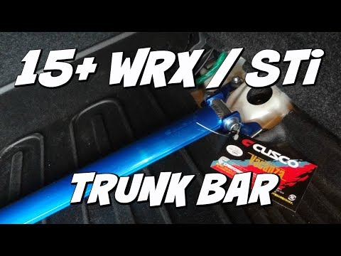 HOW TO INSTALL CUSCO REAR STRUT TRUNK BAR 2015-2019 WRX / STi