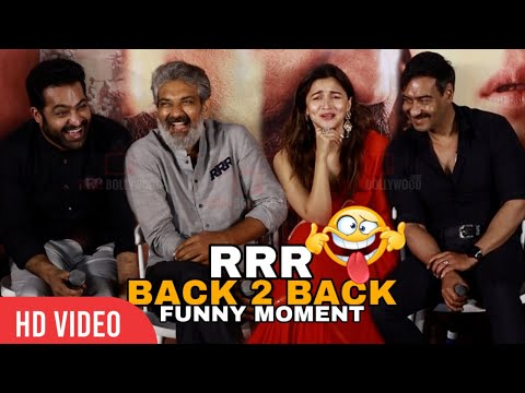 RRR Trailer Launch | BACK 2 BACK FUNNY MOMENT | NTR, Alia Bhatt, Ajay Devgn, SS Rajamouli
