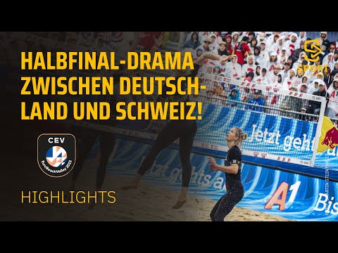 Ludwig/Lippmann - Hüberli/Brunner | Highlights - Semi-Finals Beachvolleyball-EM 23 | SDTV Volleyball