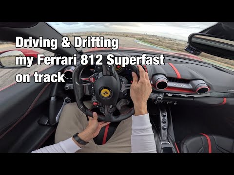 Drifting my Ferrari 812 Superfast on track #ferrari #ferrari812 #ferrari812superfast #drift #812