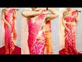 Bnarasi Heavy Silk Saree Draping How To Drape Heavy Banarasi Silk Saree With Parfect Pleats