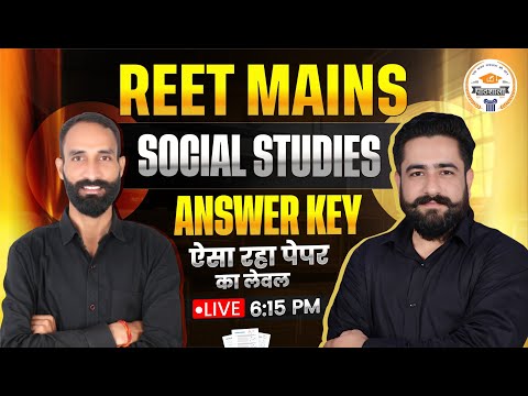 REET Mains 2025 | Social Studies Level 2nd | Complete Paper Solution & Answer Key 3rd Grade Teacher