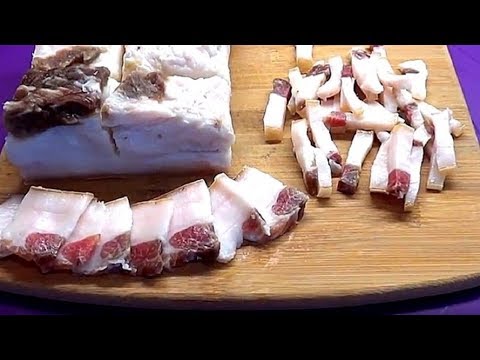 Самый простой способ засолки вкуснейшего сала.