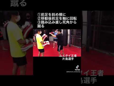ジャブから右ミドルを応用して、蹴りを死角から打て！