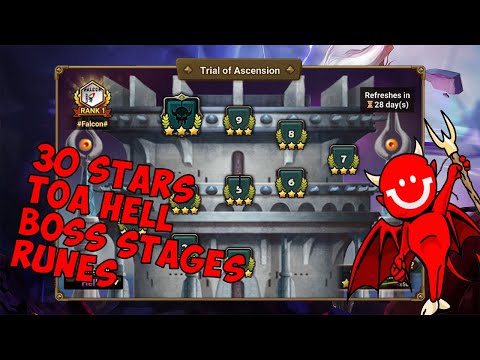 FULL 30 STARS TOA HELL FLOOR 1-10 March/April 2022 Rotation / Summoners War