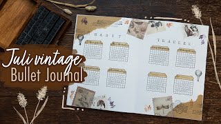 Juli VINTAGE BULLET JOURNAL Setup 2021 | Plan with me deutsch