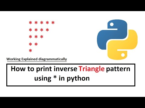 Learn How to print triangle pattern using in python | inverse Triangle ...