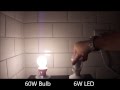 60W Traditional Light Bulb verses 6W LED - LEDS4LESS