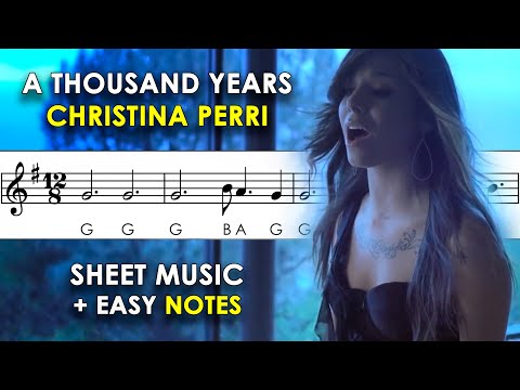 A Thousand Years | Sheet Music with Easy Notes for Recorder, Violin Tutorial | Christina Perri