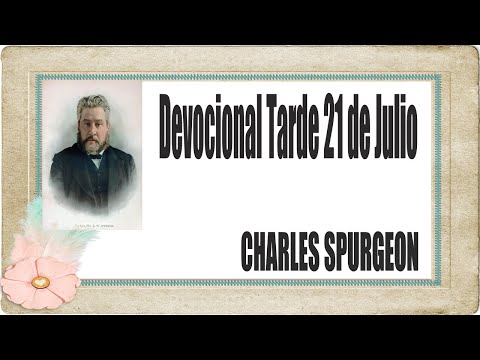 Devocional/Charles Spurgeon/Tarde 21 de Julio - "Estoy casado con vosotros".Jeremías 3:14