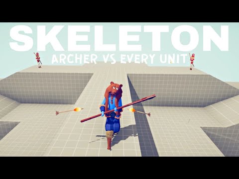 4X Skeleton Archers VS Every Unit Boss : TABS - Totally Accurate Battle Simulator